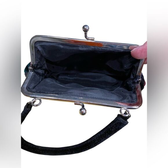 Vintage Velvet Beaded Mini Christmas Handbag - Picture 6 of 8